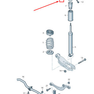 AUDI Q5 FY Rear Upper Shock Absorber Bearing 80A513353 ORIGINAL