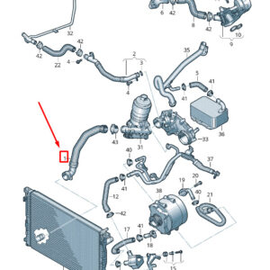 AUDI A6 C8 Coolant Hose With Quick Release Coupling 4K0122055AT ORIGINAL