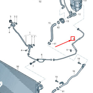 AUDI A4 Avant B9 Engine Breather Line 8W0121081CP ORIGINAL
