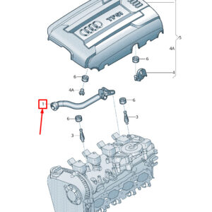 AUDI Q3 8U Engine Breather Line 06L103213AC ORIGINAL
