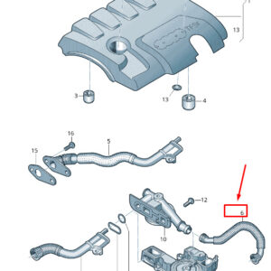 AUDI Q5 8R Engine Breather Hose 06H103223A ORIGINAL