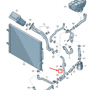 AUDI RS7 Sportback 4G Engine Coolant Pipe 4G0145050A ORIGINAL
