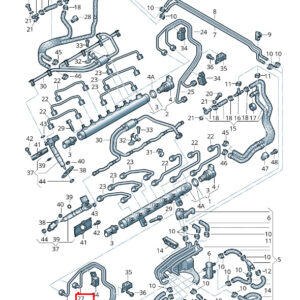 AUDI Q7 4L Fuel Line 05A130309J ORIGINAL