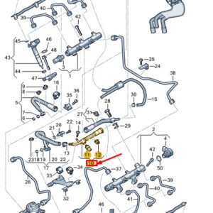 AUDI A8 D5 Fuel Feed Line 059130299BN ORIGINAL