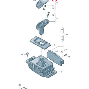 AUDI A8 4H Selector Lever Handle Cover LHD 4H1713141EDEB ORIGINAL