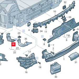 AUDI Q8 4MN Rear Left Bumper Bracket 4M8807005 ORIGINAL
