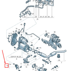 AUDI Q3 8U DPF Pressure Difference Sensor Bracket 04L131561J ORIGINAL