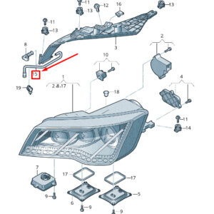 AUDI RS7 Sportback 4G Left Headlight Housing Vent Tube 4G8941717C ORIGINAL