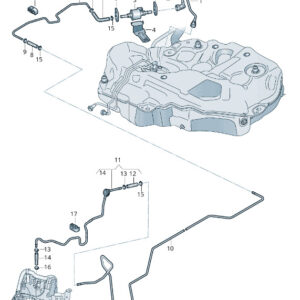 AUDI A4 Avant B9 Fuel Line 8W0261191C ORIGINAL