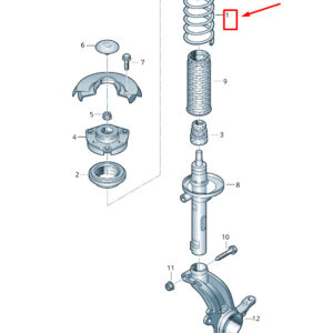 AUDI A3 Sportback 8P Front Left Coil Spring 8P0411105B ORIGINAL