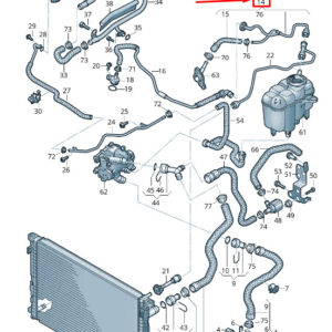 AUDI A4 Avant B9 Engine Breather Line 8W0121081CC ORIGINAL
