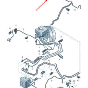 AUDI A6 Allroad 4G Pipe From Hydraulics To Brake Hose 4G0614726AA ORIGINAL