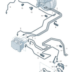 AUDI A5 Sportback F5 Front Right Brake Hose 8W0611708H ORIGINAL
