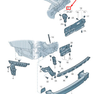 AUDI A6 4A C8 Rear Right Bumper Holding Strap 4K0807330 ORIGINAL