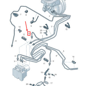AUDI A6 C8 Right Brake Pipe From Hydraulics To Brake Hose 4K0614724H ORIGINAL