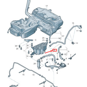 AUDI A7 Sportback 4G Emissions System Breather Line 4G0201997AB ORIGINAL