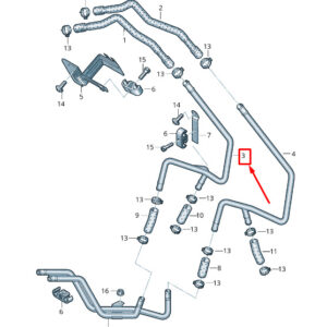 AUDI Q7 4L Engine Coolant Pipe 7L0819925AE ORIGINAL
