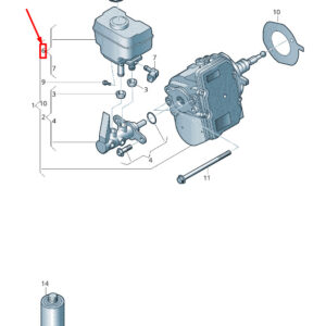 AUDI A6 C8 Brake Fluid Reservoir 4M0614301 ORIGINAL