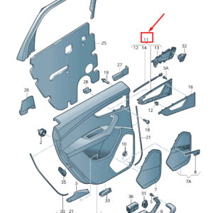 AUDI Q7 4M Rear Left Door Panel Trim Insert 4M0868093E ORIGINAL