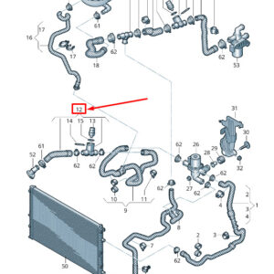 AUDI Q7 4M Engine Coolant Hose 4M0145948AE ORIGINAL
