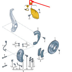 AUDI E-TRON GT Front Right Brake Cooling Air Duct 9J1615170B ORIGINAL