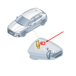 AUDI A3 8Y Left Mirror Lane Change Assist Warning display 8Y1949145 ORIGINAL