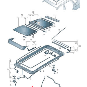 AUDI Q5 FY Front Sunroof Water Drainage Hose 80A877201 ORIGINAL