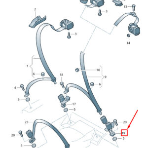 AUDI A8 4H Rear Left Seat Buckle 4H0857739EP5 4H0857739 EP5 ORIGINAL