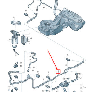 AUDI A5 Sportback 8T Fuel Breather Line 8T0201991AG ORIGINAL