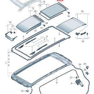 AUDI Q7 4M Rear Sunroof Opening Trim 4M0877389 ORIGINAL