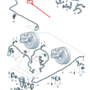 AUDI R8 4S Engine Vacuum Pipe 4S0611936L ORIGINAL