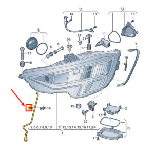 AUDI A3 Sportback 8Y Left Headlight Washer Hose 8Y0941717 ORIGINAL