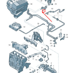 AUDI TT 8J Vacuum Hose 03L131055DN ORIGINAL