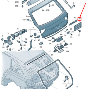 AUDI Q5 8R Rear Lid License Plate Trim 8K082711301C 8K0827113 01C ORIGINAL