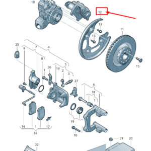 AUDI A8 4H Rear Left Brake Disc Cover Plate 4H6615611 ORIGINAL