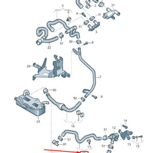 AUDI A6 Avant C7 Engine Coolant Hose 4G0121447BF ORIGINAL