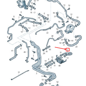 AUDI Q7 4L Coolant Hose With Coolant Regulator 4L0121124B ORIGINAL