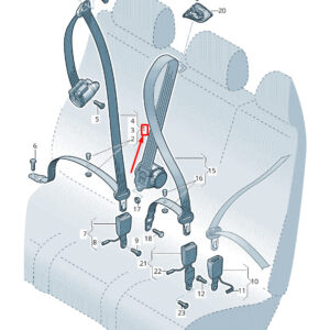 AUDI Q7 4M Rear Right Seatbelt 4M0857806C GWR 4M0857806CGWR ORIGINAL