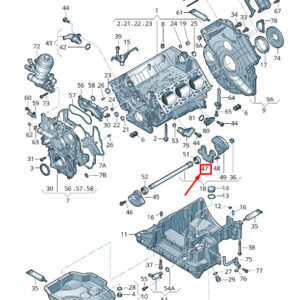 AUDI Q5 8R Engine Balance Shaft End Cap 059103407L ORIGINAL