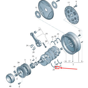 AUDI A6 Avant C6 Engine Crankshaft Main Bearing 078105591CGLB ORIGINAL