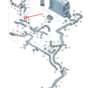 AUDI Q7 4M Engine Coolant Hose 4M0121051H ORIGINAL