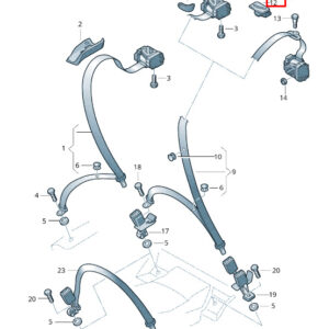 AUDI A8 4H Rear Center Seat Belt Guide 4H0857781C DA9 4H0857781CDA9 ORIGINAL