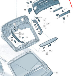 AUDI Q3 F3 Rear Right Tail Light Access Cover 83F867658A4PK ORIGINAL