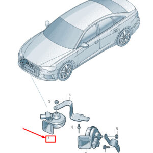 AUDI A6 4A C8 Upper Right Low Tone Horn Signal 4K0951221 ORIGINAL