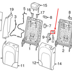 AUDI Q5 80A Rear Seat Hinge Cover End Cover 80A883317CCE3 ORIGINAL