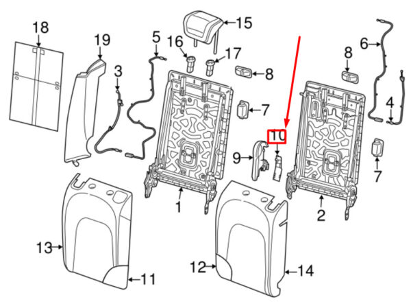 AUDI Q5 80A Rear Seat Hinge Cover End Cover 80A883317CCE3 ORIGINAL