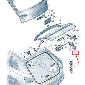 AUDI E-TRON GEN Rear Tailgate Lock Trim Cover 4KE827520 ORIGINAL