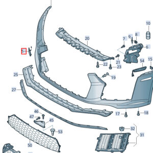 AUDI R8 4S Front Bumper Tow Hook Eye Cover 4S0807241AGRU ORIGINAL