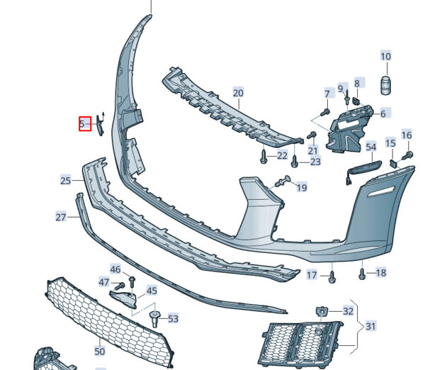AUDI R8 4S Front Bumper Tow Hook Eye Cover 4S0807241AGRU ORIGINAL