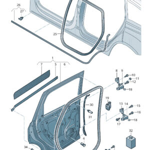 AUDI Q7 4M Rear Door Catch 4M0839249 ORIGINAL
